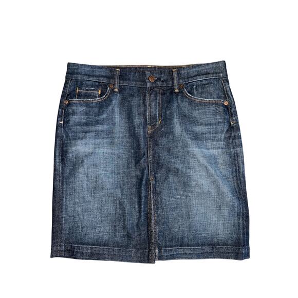 Citizens of Humanity Stretch Denim Skirt Size 30 | Knee-Length Dark Wash - Picture 1 of 14
